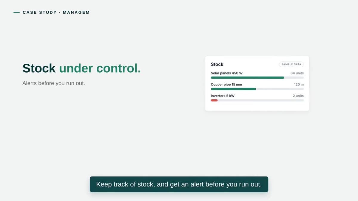Stock under control — illustrated in the ManaGEM case study video